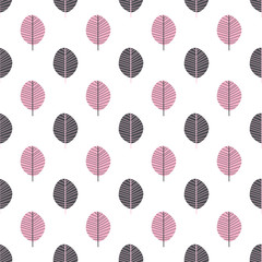 Seamless pattern of abstract leaves