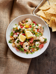 Peruvian Shrimp Salad - Ensalada de late y Camaron