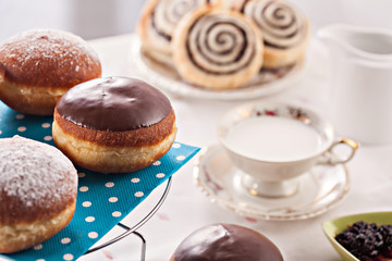 donuts with chocolate