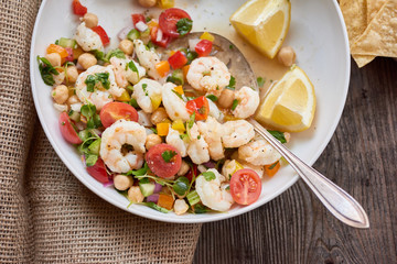 Peruvian Shrimp Salad - Ensalada de late y Camaron