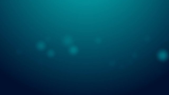 Bokeh animation with gradient blue background with space for your text or design