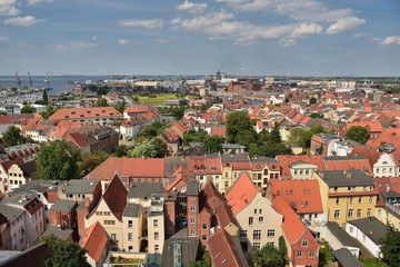 Fototapeta na wymiar Blick auf Wismar