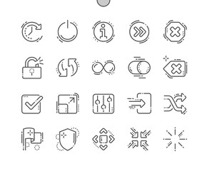 Controls Well-crafted Pixel Perfect Vector Thin Line Icons 30 2x Grid for Web Graphics and Apps. Simple Minimal Pictogram
