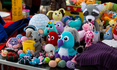 Fototapeta premium Knitted toys