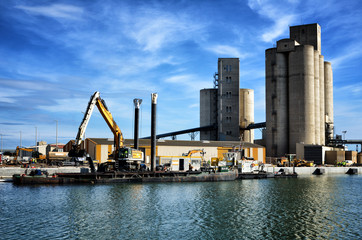 Fototapeta premium Sea trading port activities