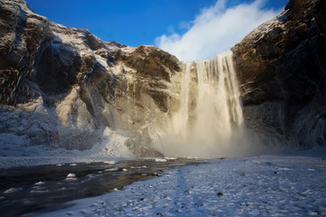 Skogafoss Waterfall in the Winter, Iceland