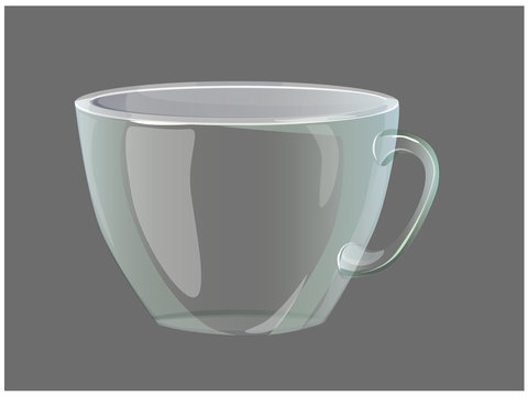Vector transparent - clear glass - coffee cup