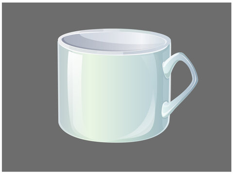 Vector white cup