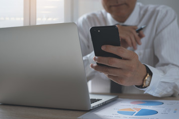 Businessman working in office