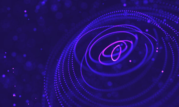 Ultra violet galaxy background. Space background illustration universe with Nebula. 2018 Purple technology background. Artificial intelligence concept