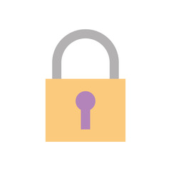 security padlock close protection icon vector illustration