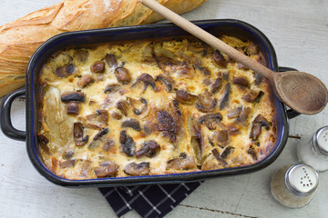 gratin endives et champignons