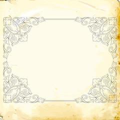 Classical baroque vector of vintage element for design. Decorative design element filigree calligraphy vector. You can use for wedding decoration of greeting card and laser cutting.