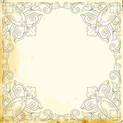 Vector baroque of vintage elements for design.