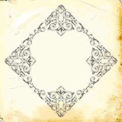 Vector baroque of vintage elements for design.