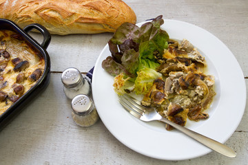 gratin endives et champignons