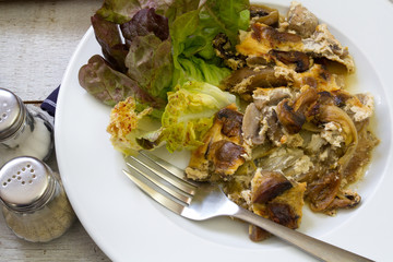 gratin endives et champignons