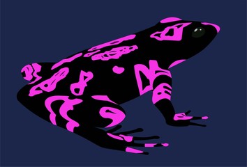 pink black frog