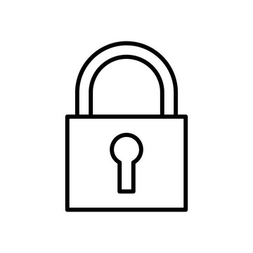 recommend clip art: security padlock close protection icon vector illustration outline design