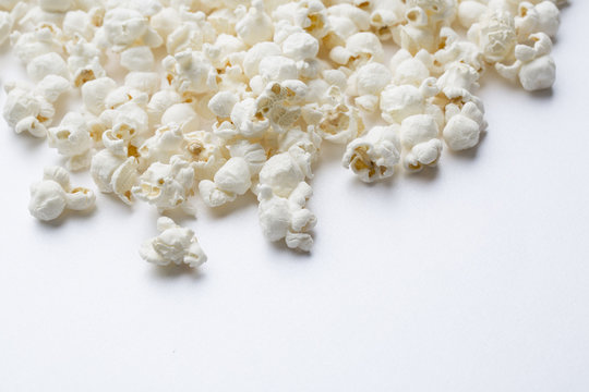 Popcorn border isolated on white