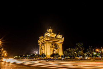 long exposure at Triumphal arch, Laos