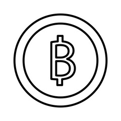 bitcoin cryptocurrency business commerce image vector illustration outline design