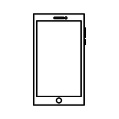 smartphone device gadget technology digital vector illustration outline design