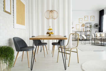 Gold open space interior