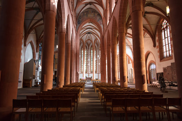 Obraz premium Intérieur de la cathédrale d'Heidelberg,Région métropolitaine Rhin-Neckar Heidelberg, Allemagne