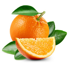 orange fruits with leaf