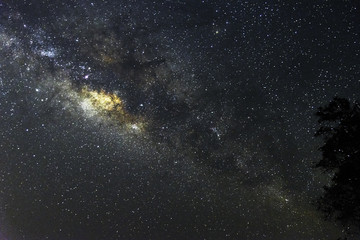The beauty of the Milky Way in the universe is that many constellations and dust of stars.