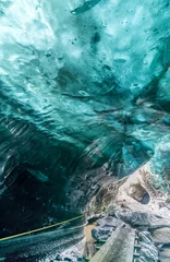 Printed kitchen splashbacks Turquoise Ice cave in Iceland