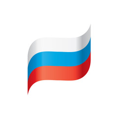 Russia flag, vector illustration