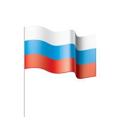 Obraz premium Russia flag, vector illustration