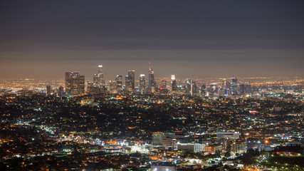 Fototapeta na wymiar Downtown Los Angeles Skyline At Night