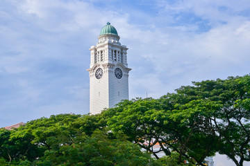 Obraz premium Victoria theatre and Concert Hall clock tower, Singapore