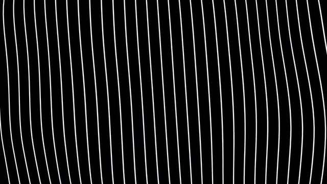 Abstract Morphing White Lines on Black Surface in Seamless Loop
