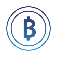 bitcoin cryptocurrency business commerce image vector illustration degraded blue