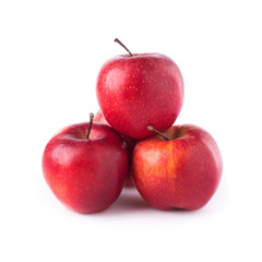Red apples isolated on a white background