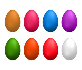 Set of realistic eggs.
