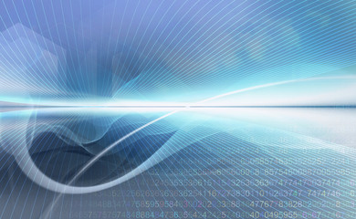 linien raum horizont bewegung zahlen