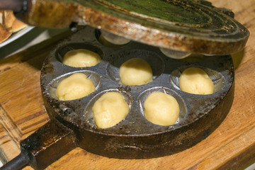 cookies nuts with condensed milk in a baking dish