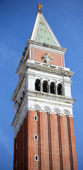 Campanile seen from square of Saint Mark in Venice