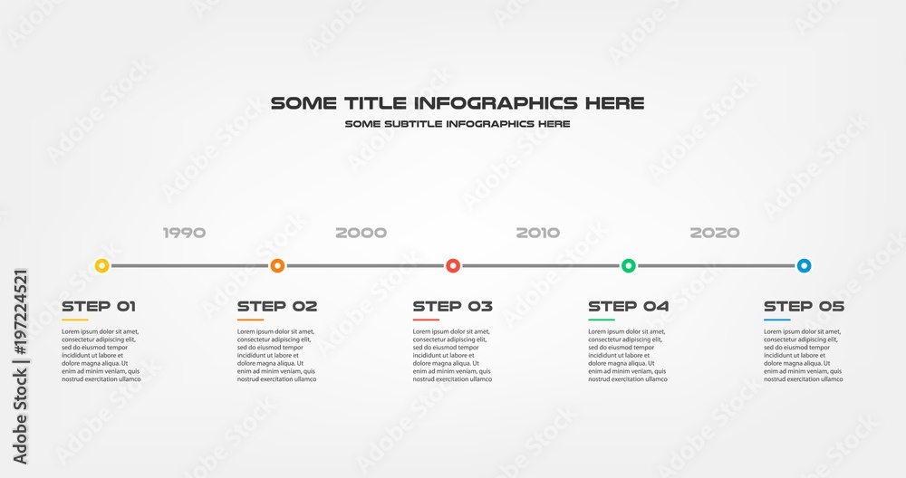 Poster snake timeline steps infographics - can illustrate a strategy, workflow or team work, vector flat co