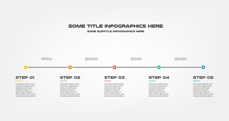 Snake timeline steps infographics - can illustrate a strategy, workflow or team work, vector flat color, business template for presentation. Can be used for diagram, banner, web design