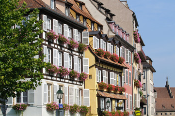 Fachwerkhäuser in der Rue d' Or in Straßburg