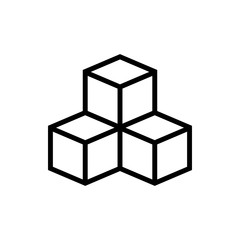 Cubes vector icon