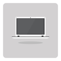 Vector design of flat icon, Laptop on isolated background.