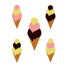 Ice cream vector set.