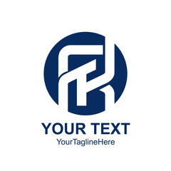 Initial letter FK logo template colored circle blue design for business and company identity
